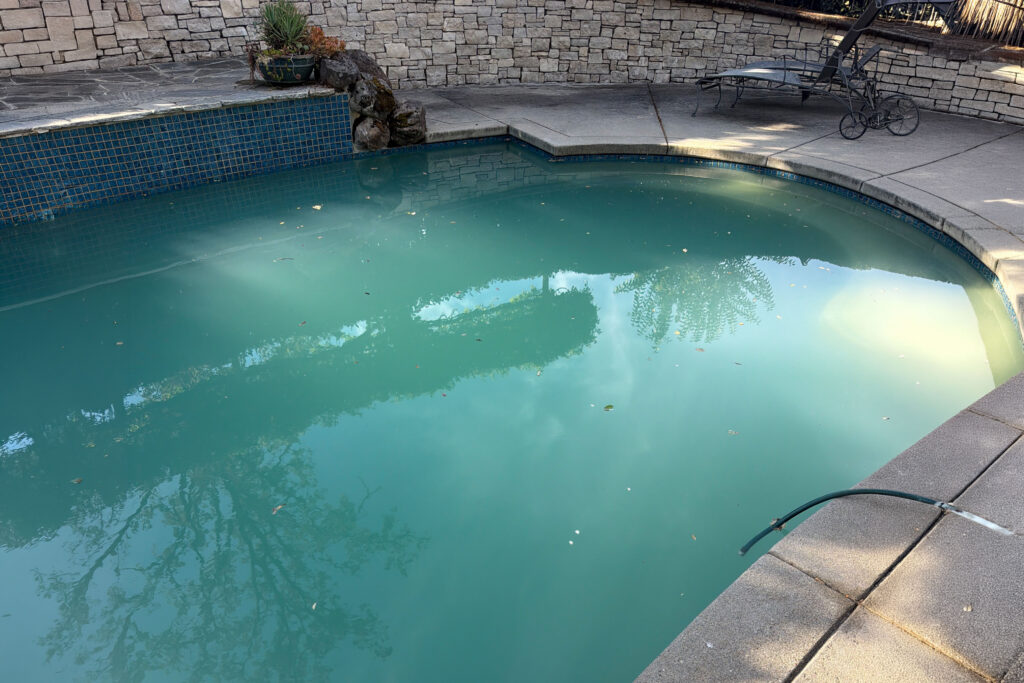 pool water is cloudy from phosphate removal